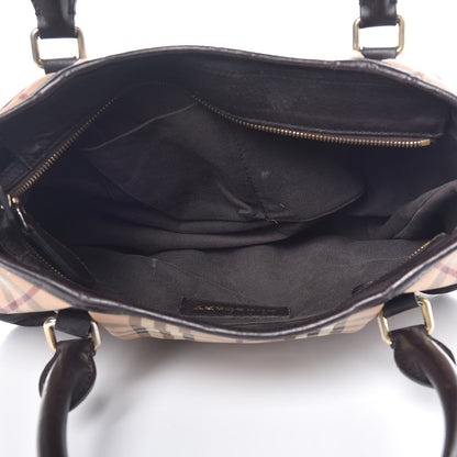 Burberry Haymarket Check Medium Heathcliff Tote Chocolate 5 of 23