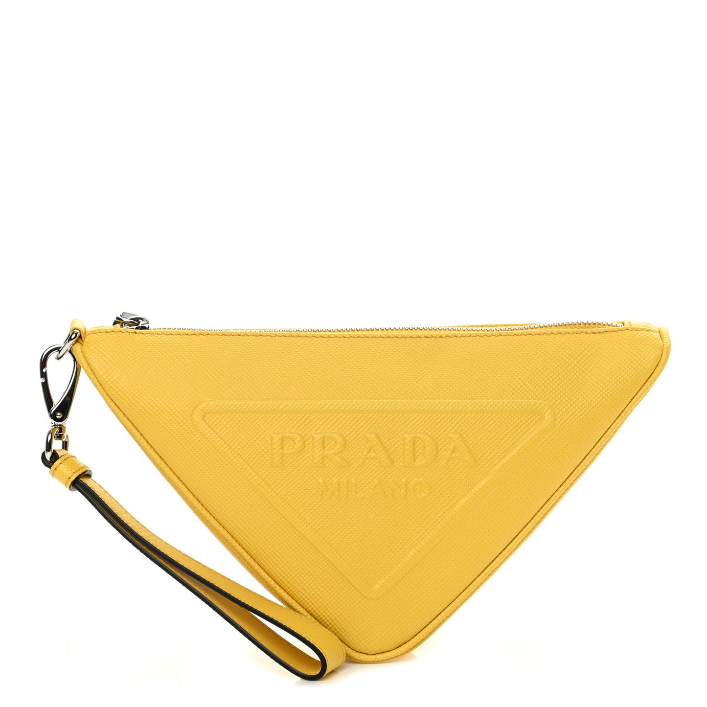 Saffiano Cuir Triangle Wristlet Sole