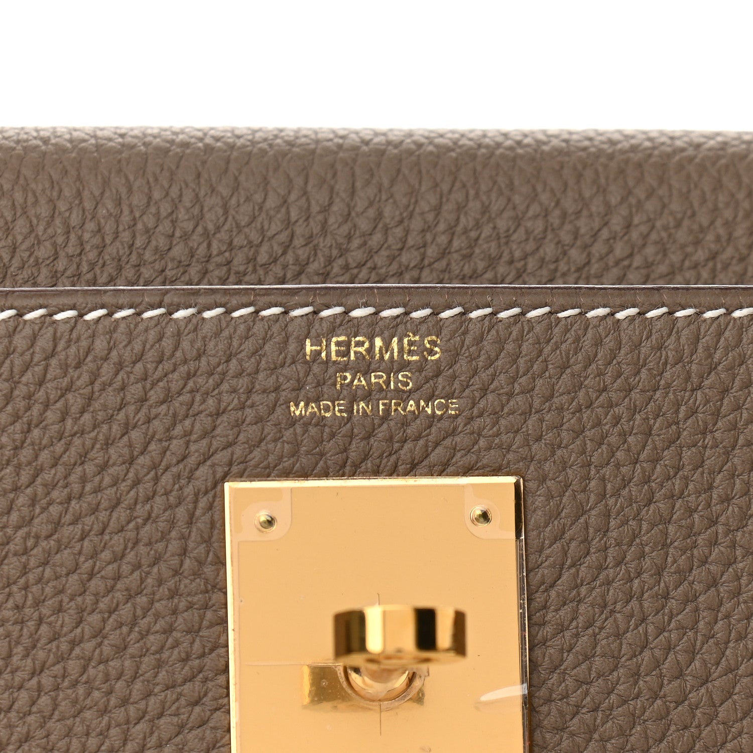 Hermes Togo Kelly Retourne 28 Etoupe 7 of 10
