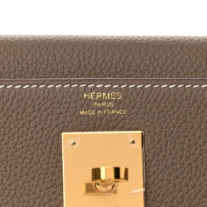 Hermes Togo Kelly Retourne 28 Etoupe 7 of 10