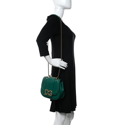 Dolce & Gabbana Smooth Calfskin Small DG Amore Shoulder Bag Dark Emerald 2 of 9
