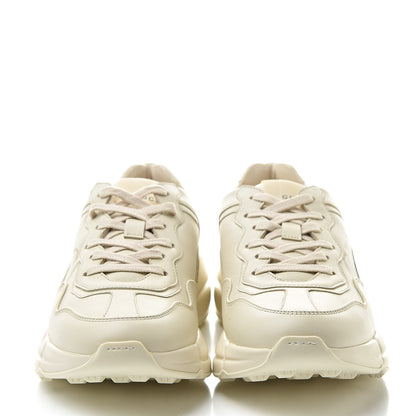 Gucci Calfskin Logo Womens Rhyton Sneakers 37.5 Ivory 2 of 8