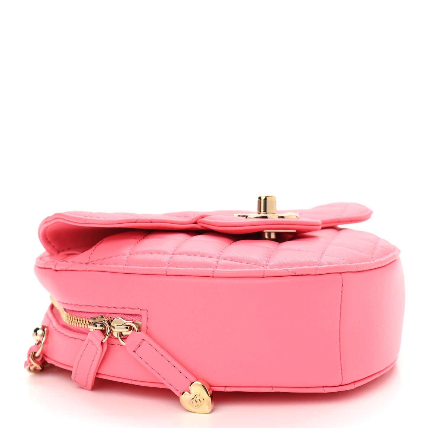 Lambskin Quilted CC In Love Heart Bag Pink