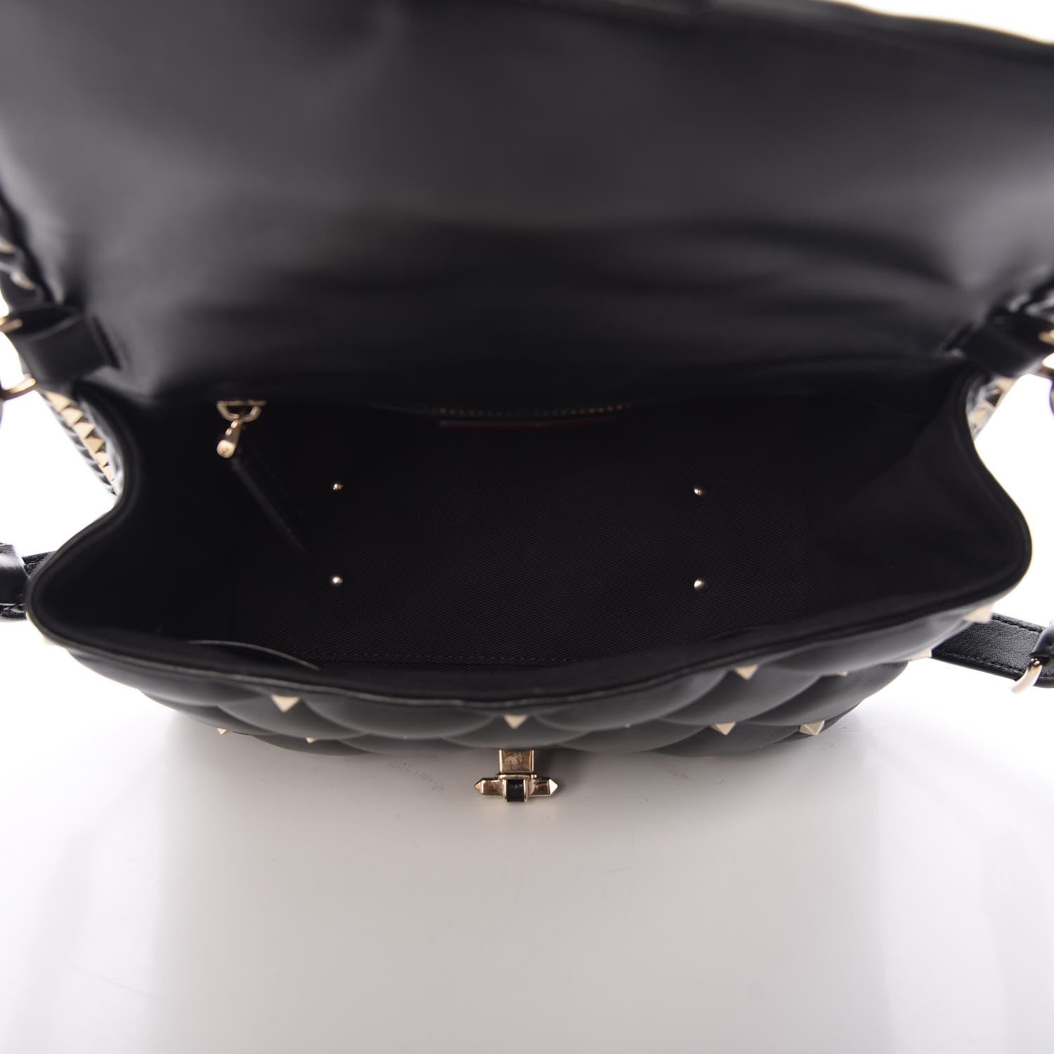 Valentino Garavani Lambskin VLTN Print Candystud Top Handle Bag Black 5 of 8