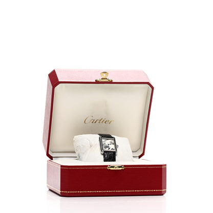 Cartier Stainless Steel Alligator 24mm Tank Solo Piano Quartz Watch 5 of 5