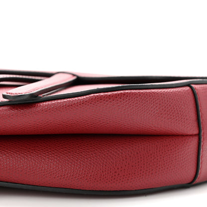 Christian Dior Grained Calfskin Saddle Bag Red 10 of 10