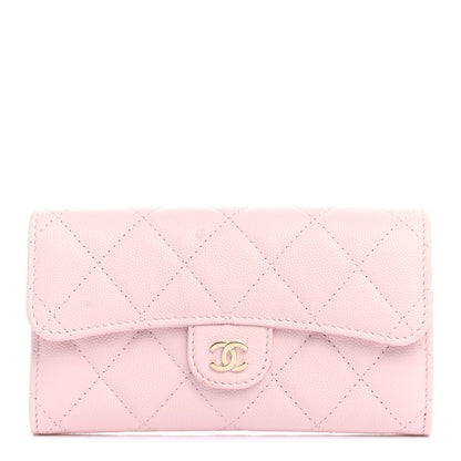 Chanel Caviar Quilted Medium Flap Wallet Light Pink 1 of 9