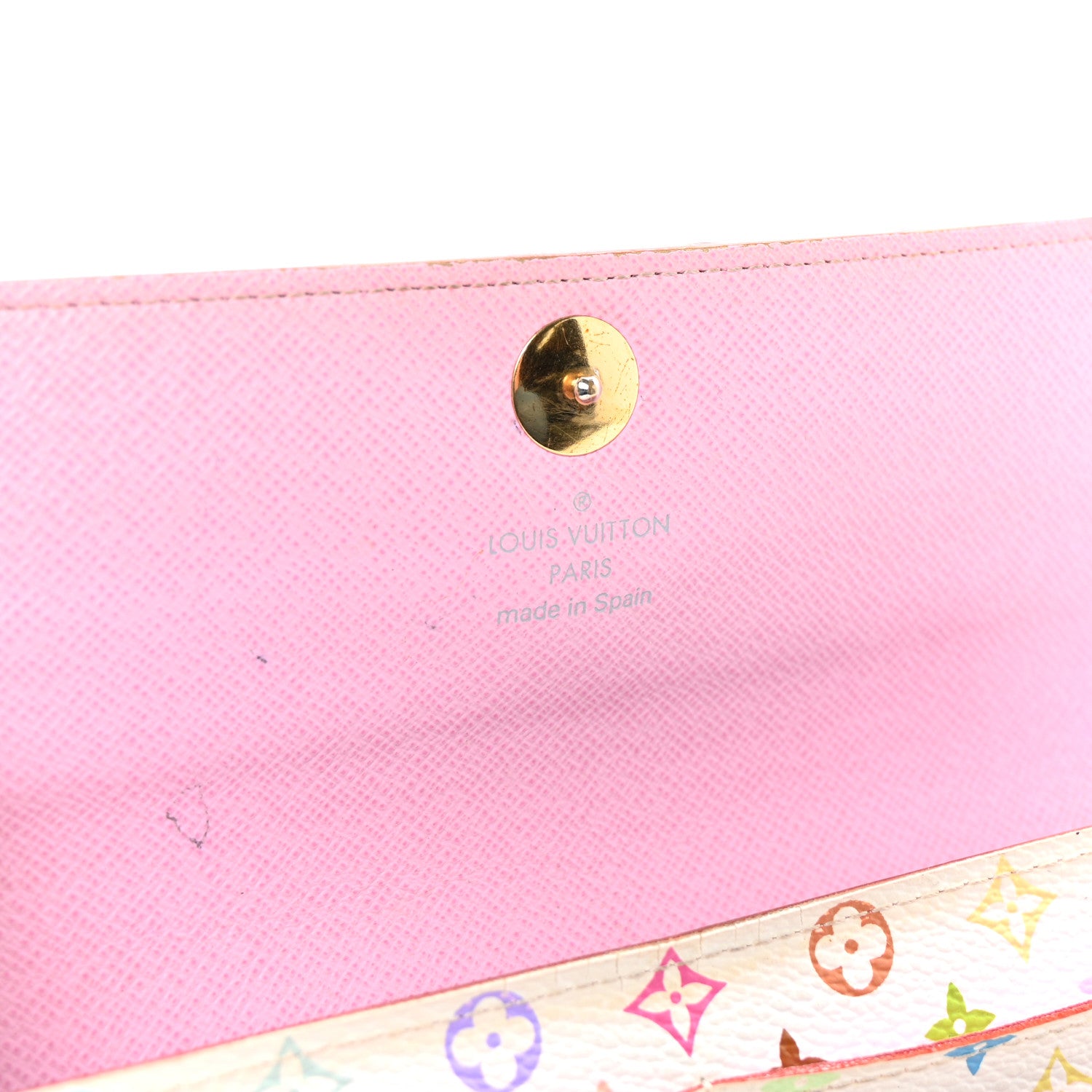 Louis Vuitton Monogram Multicolor Sarah Wallet White Litchi 6 of 6