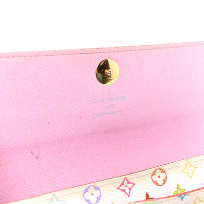 Louis Vuitton Monogram Multicolor Sarah Wallet White Litchi 6 of 6