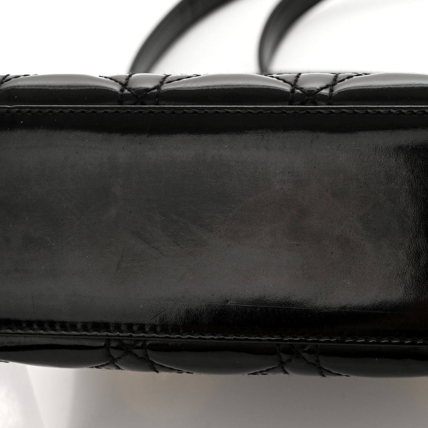 Patent Cannage Mini Lady Dior Black