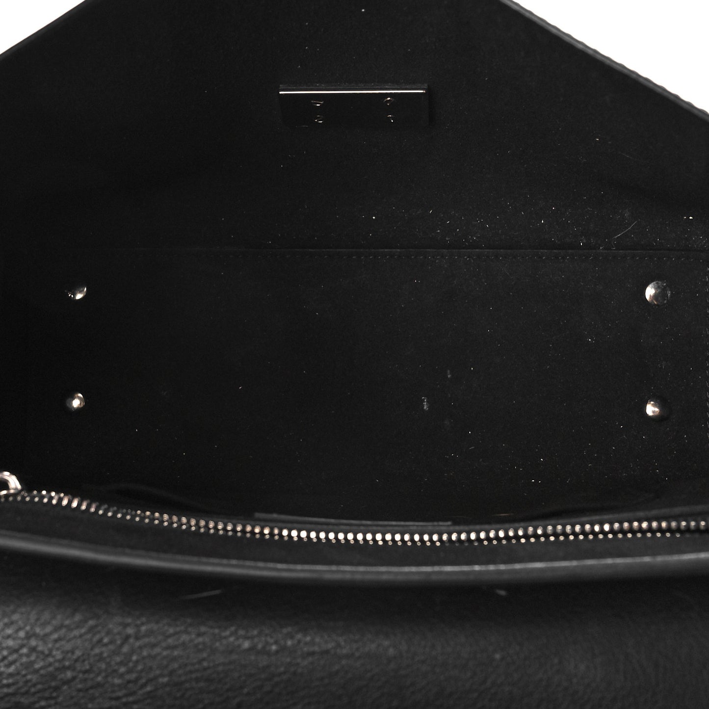 Grained Calfskin Chain Small Shark Lock Satchel Black