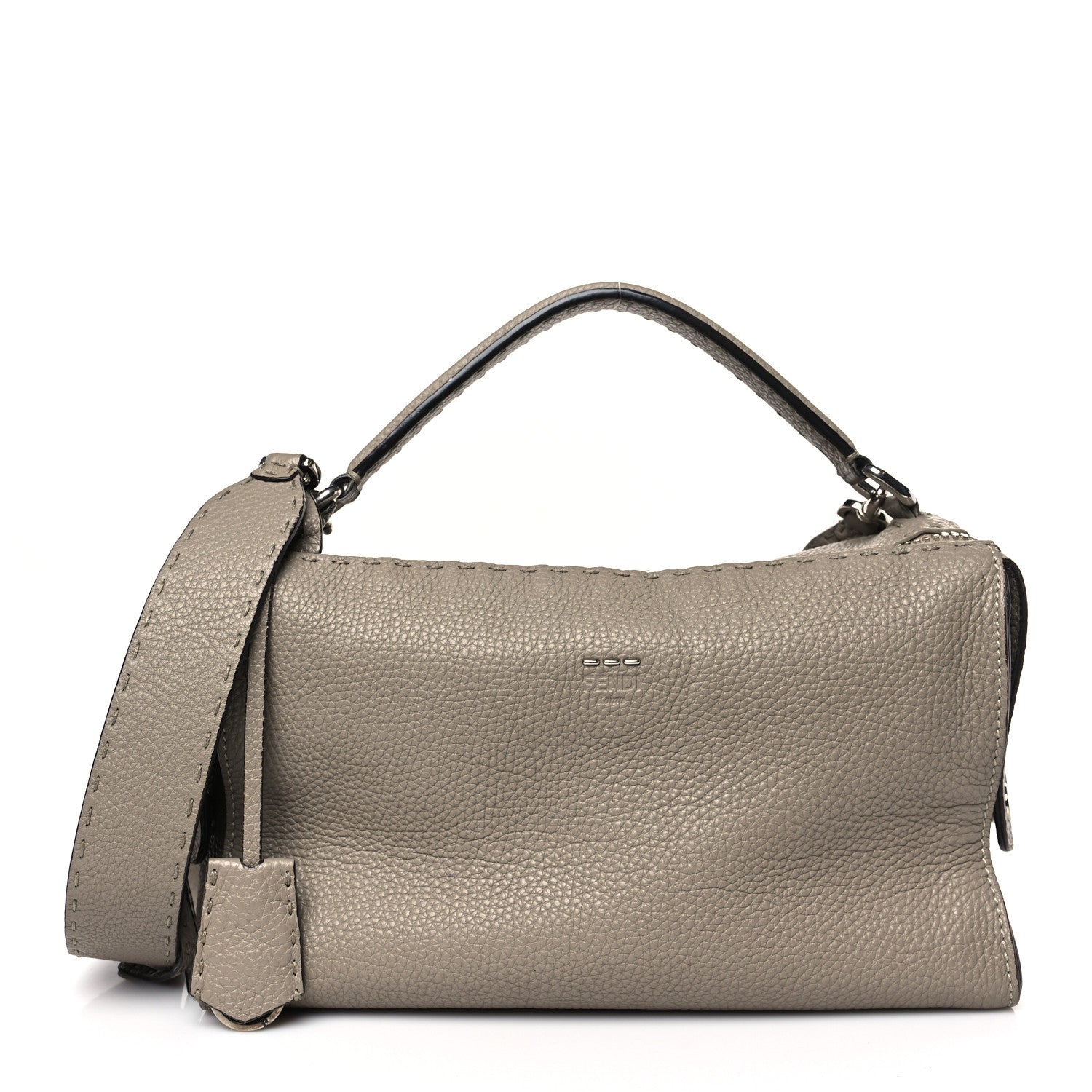 Fendi Cuoio Romano Selleria Lei Boston Tote Corda 1 of 10