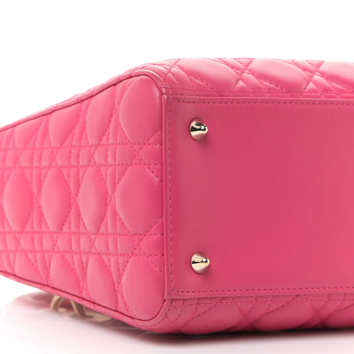 Lambskin Cannage Medium Lady Dior Pink