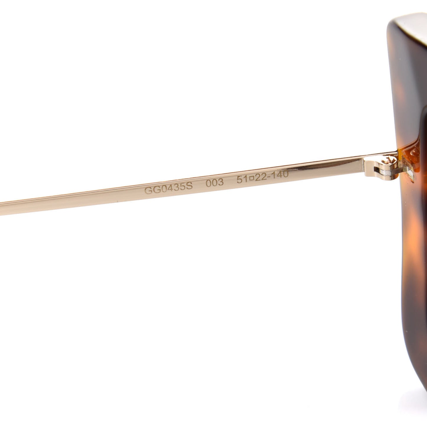Acetate Oversize Square Frame GG0435S Sunglasses Havana