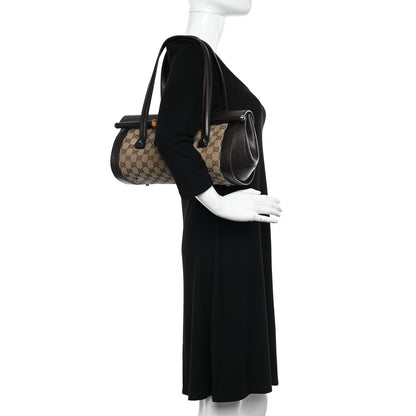 Gucci Monogram Bamboo Bullet Bag Dark Brown 2 of 12
