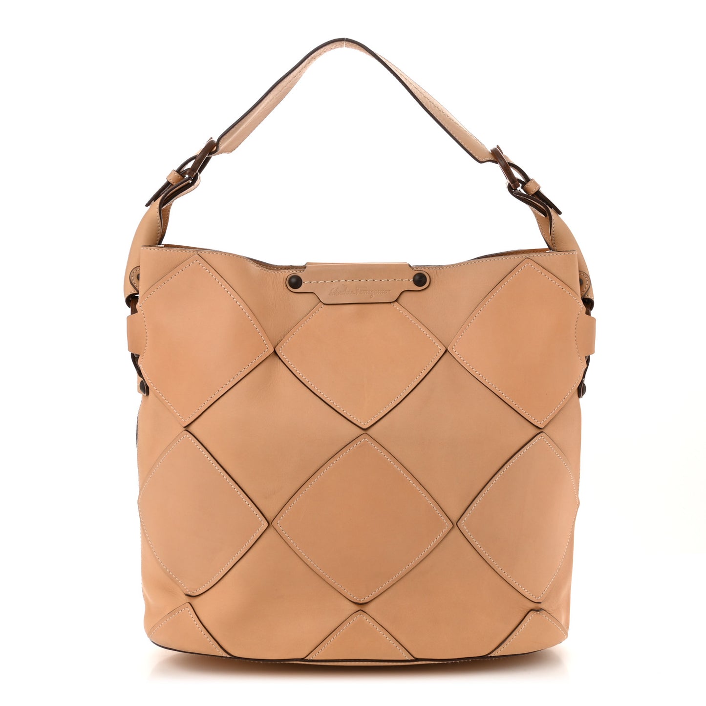 Calfskin Woven Satchel Fieno