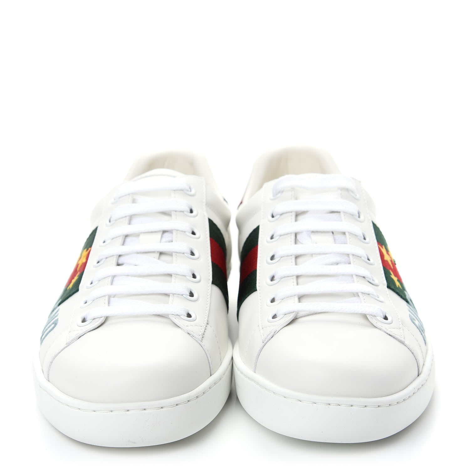 Gucci Calfskin Web Mens Gucci Band Ace Sneakers 5.5 White 2 of 11