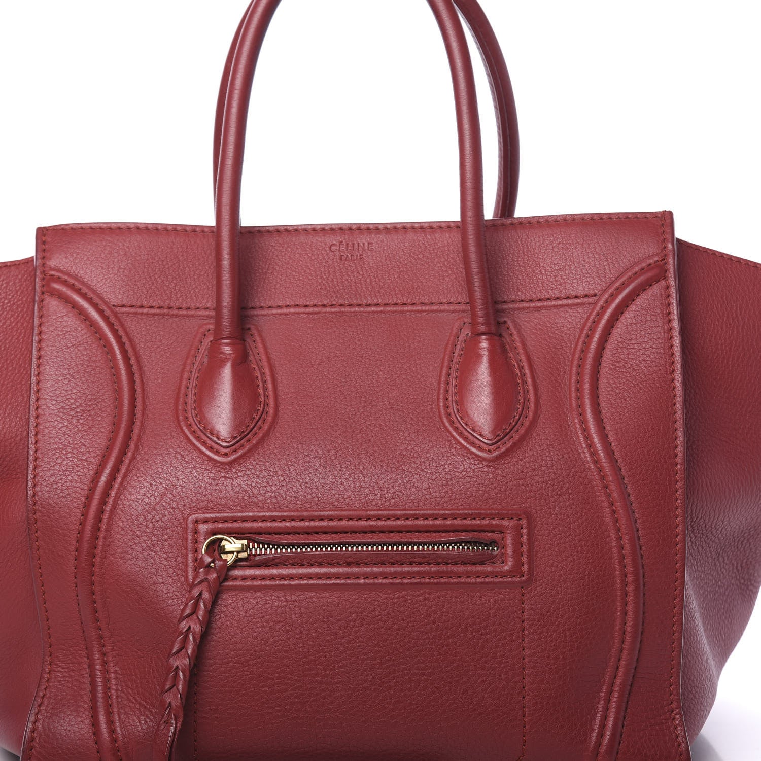 Celine Supple Calfskin Medium Phantom Luggage Red 13 of 18