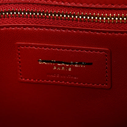 Saint Laurent Smooth Calfskin Le Maillon Satchel Rouge Eros 7 of 12