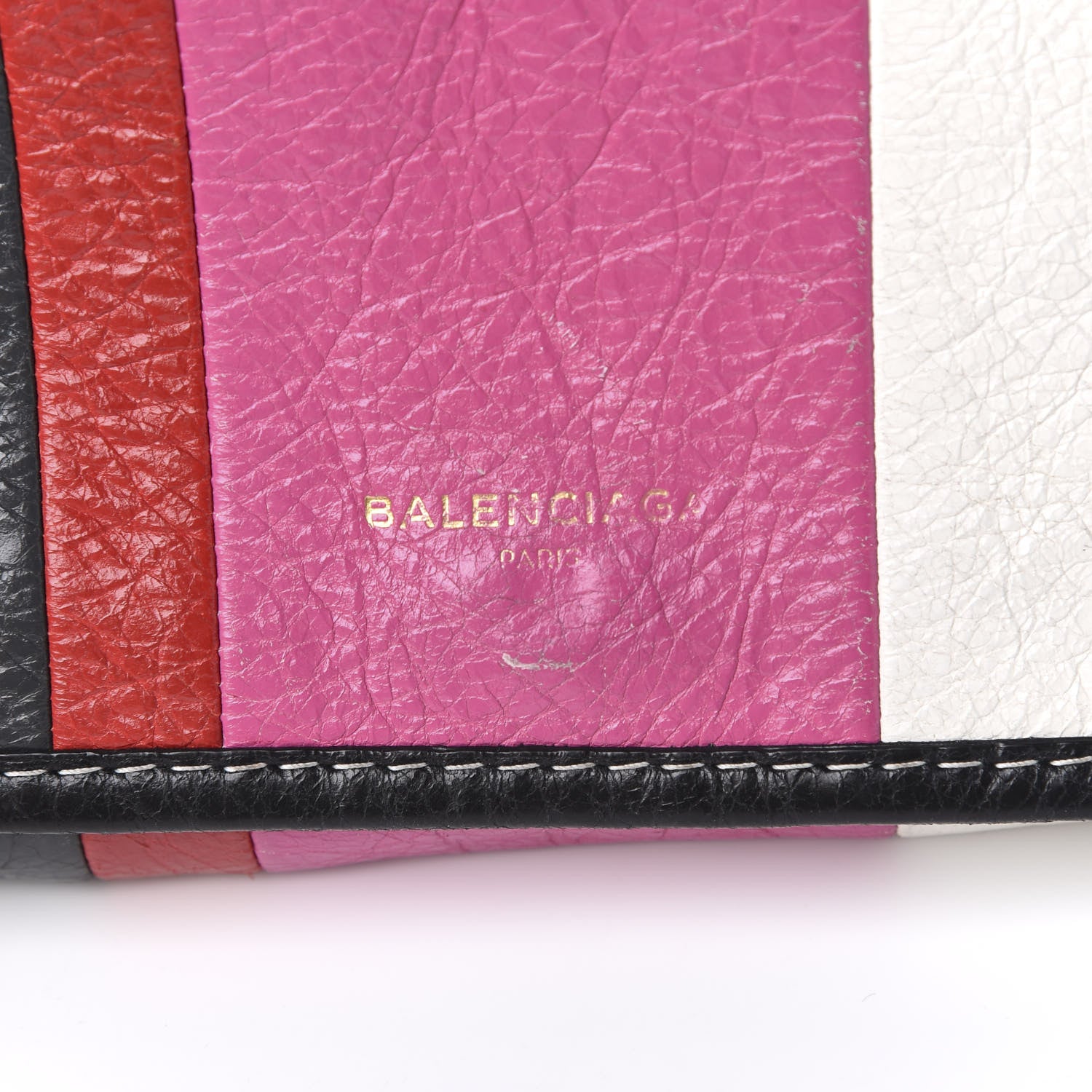 Balenciaga Agneau Arena Multicolore Bazar Chain Shoulder Bag Rose Gris White Black Rouge 9 of 9