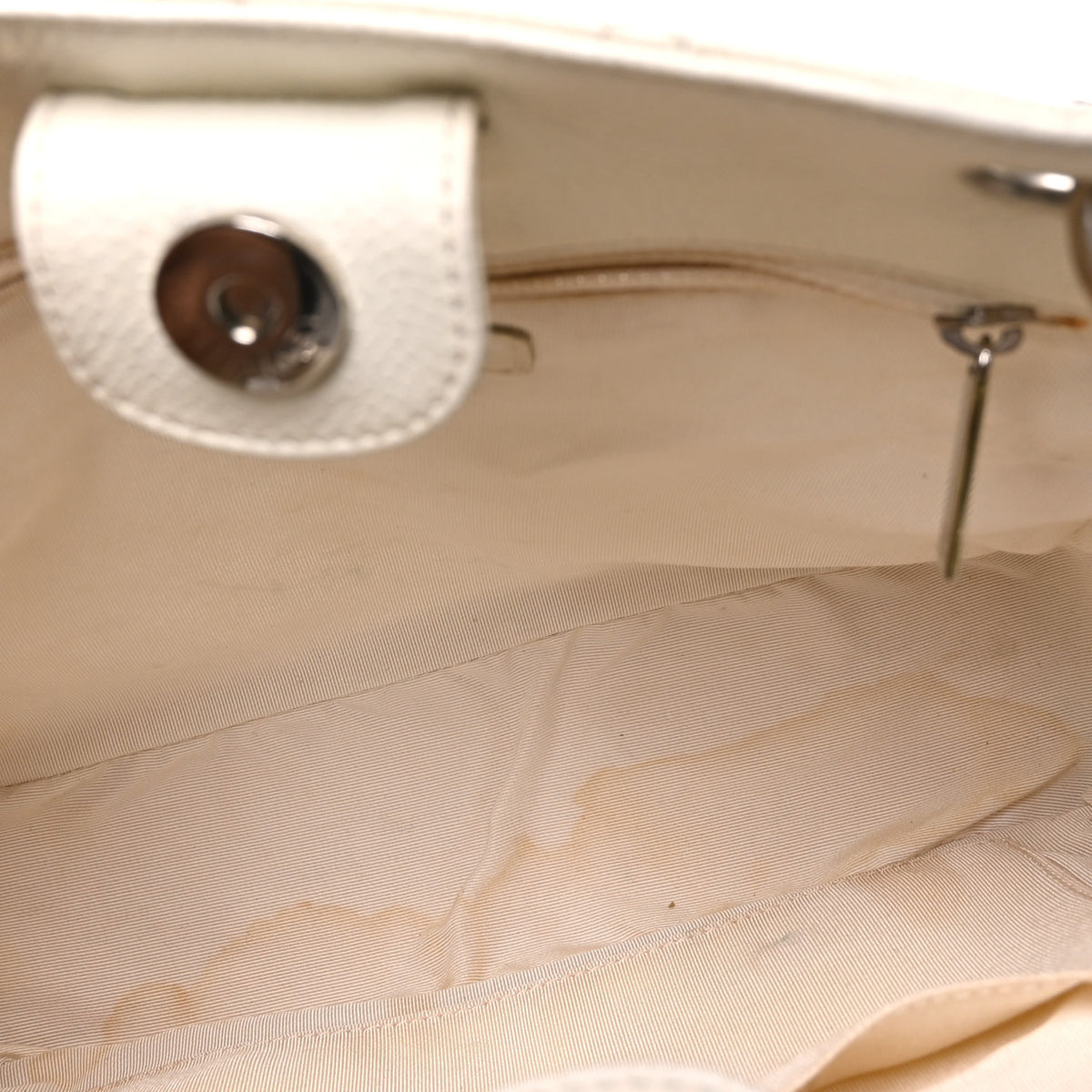Chanel Caviar Quilted Petit Shopping Tote PST White 5 of 10