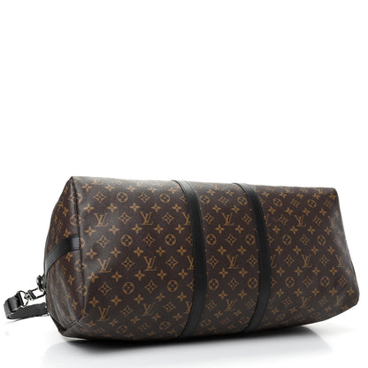 Louis Vuitton Monogram Macassar Keepall Bandouliere 55 3 of 9