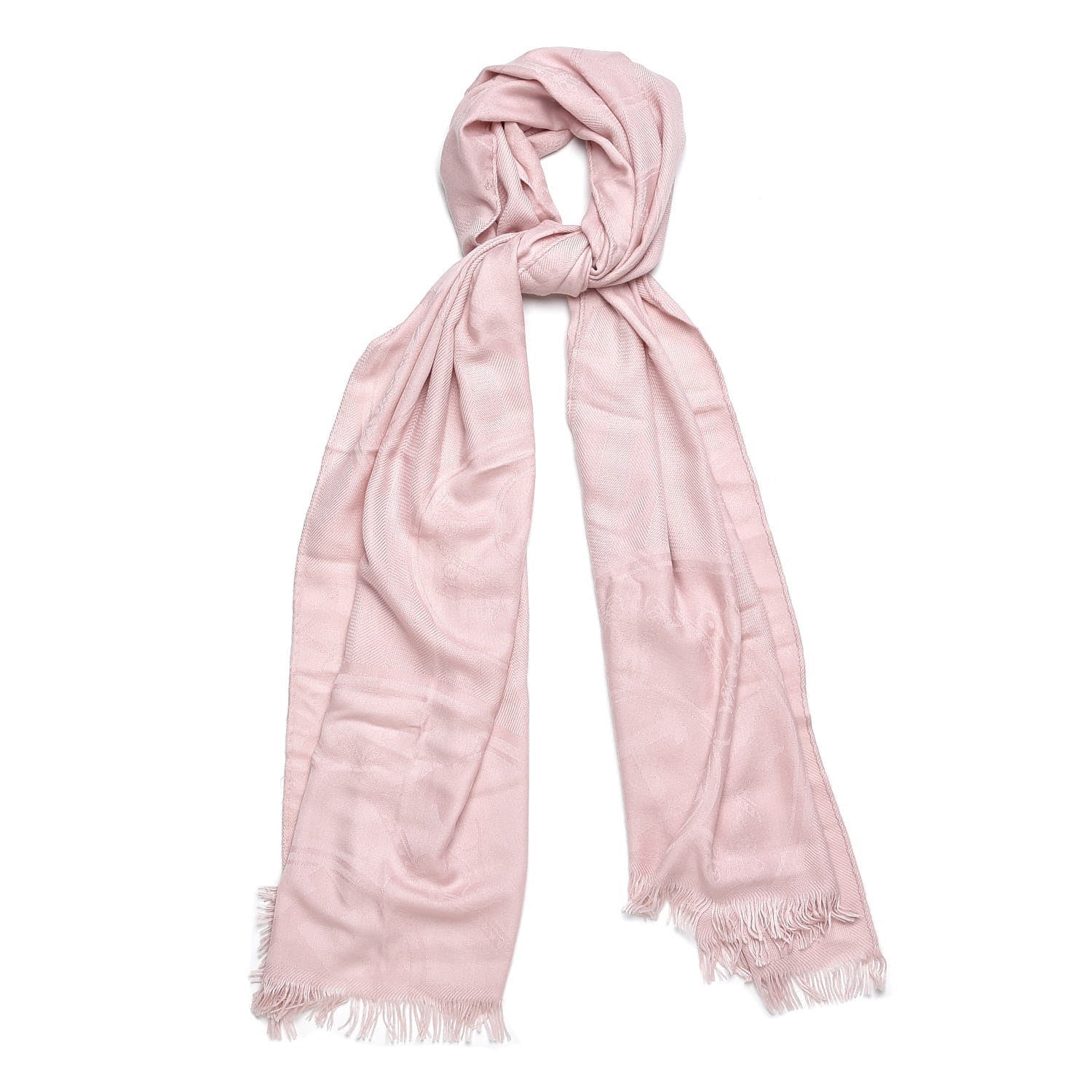 Hermes Cashmere Silk New Libris Stole Rose Nacre 1 of 8