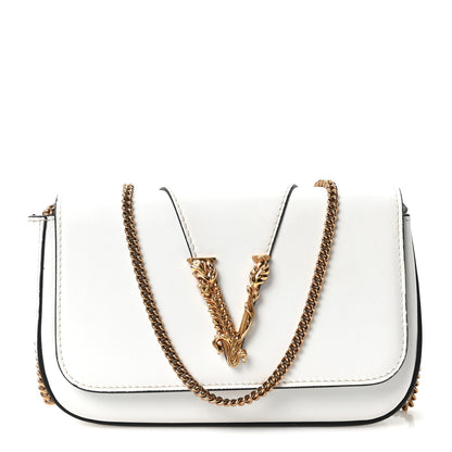 Versace Vitello Virtus Mini Chain Bag White 1 of 10