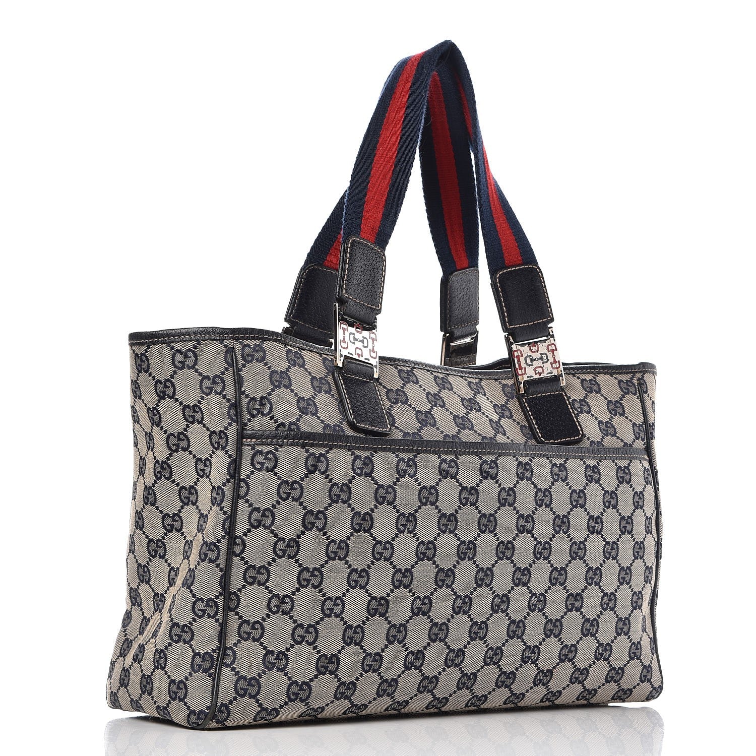 Gucci GG Monogram Web Pop Tote Navy 3 of 11
