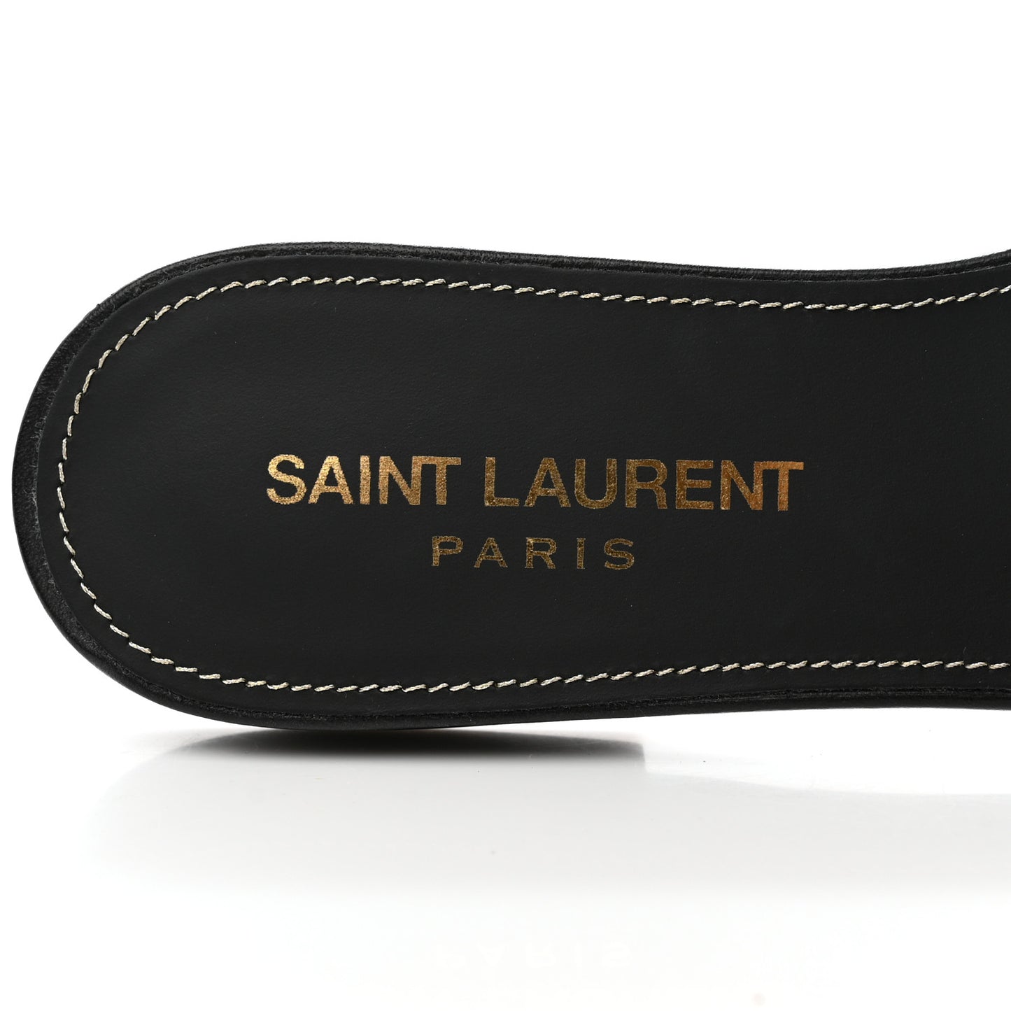 Calfskin Nu Pied 05 Slide Sandals 36 Black