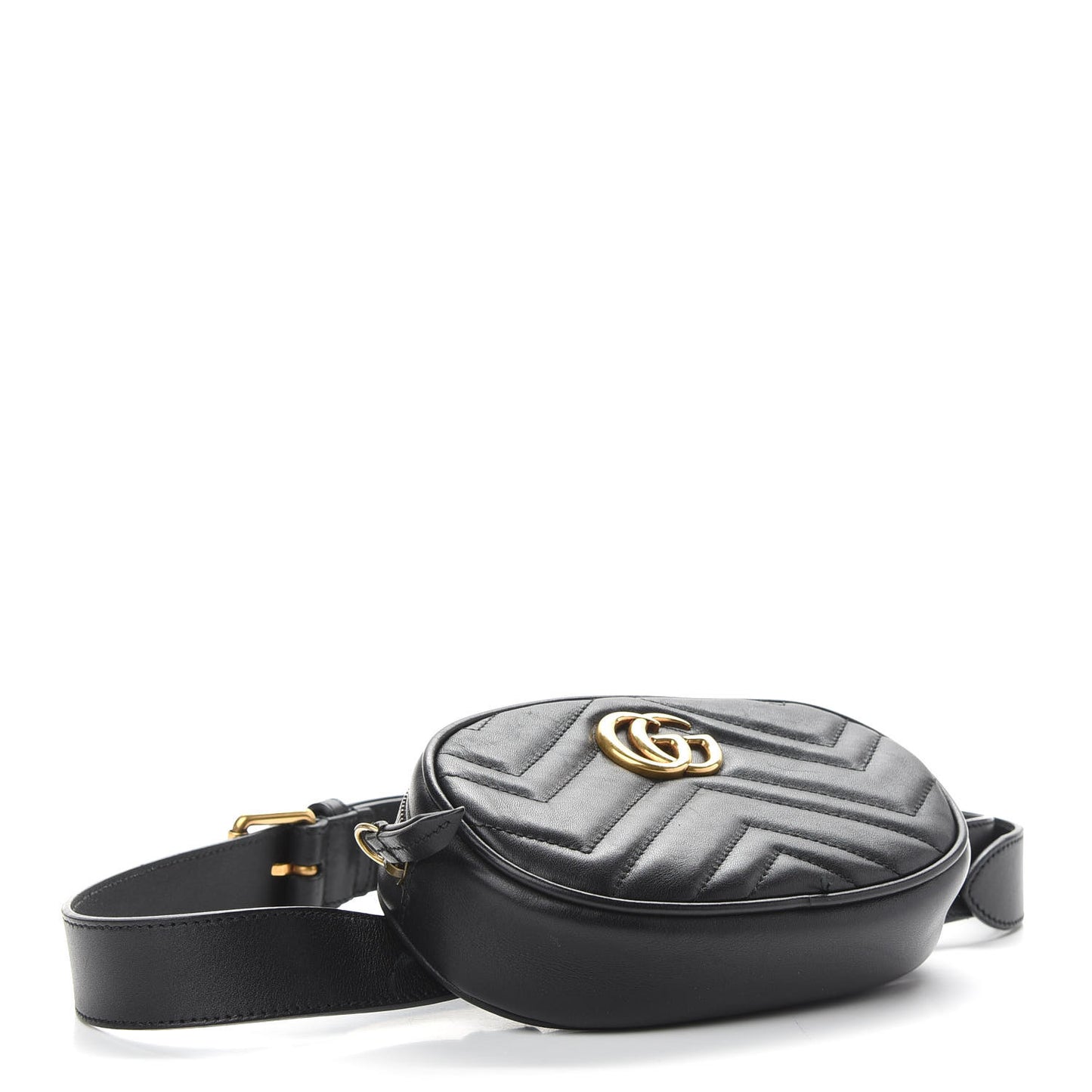 Calfskin Matelasse GG Marmont Belt Bag 75 30 Black