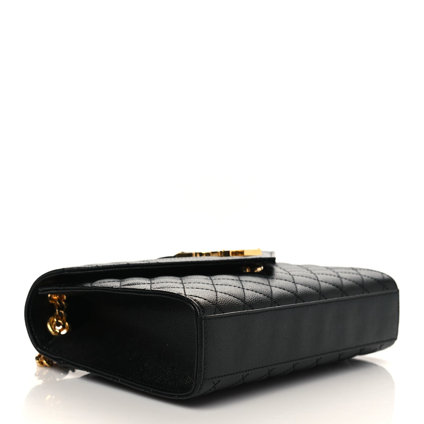 Grain De Poudre Textured Mixed Matelasse Triquilt Medium Monogram Satchel Black