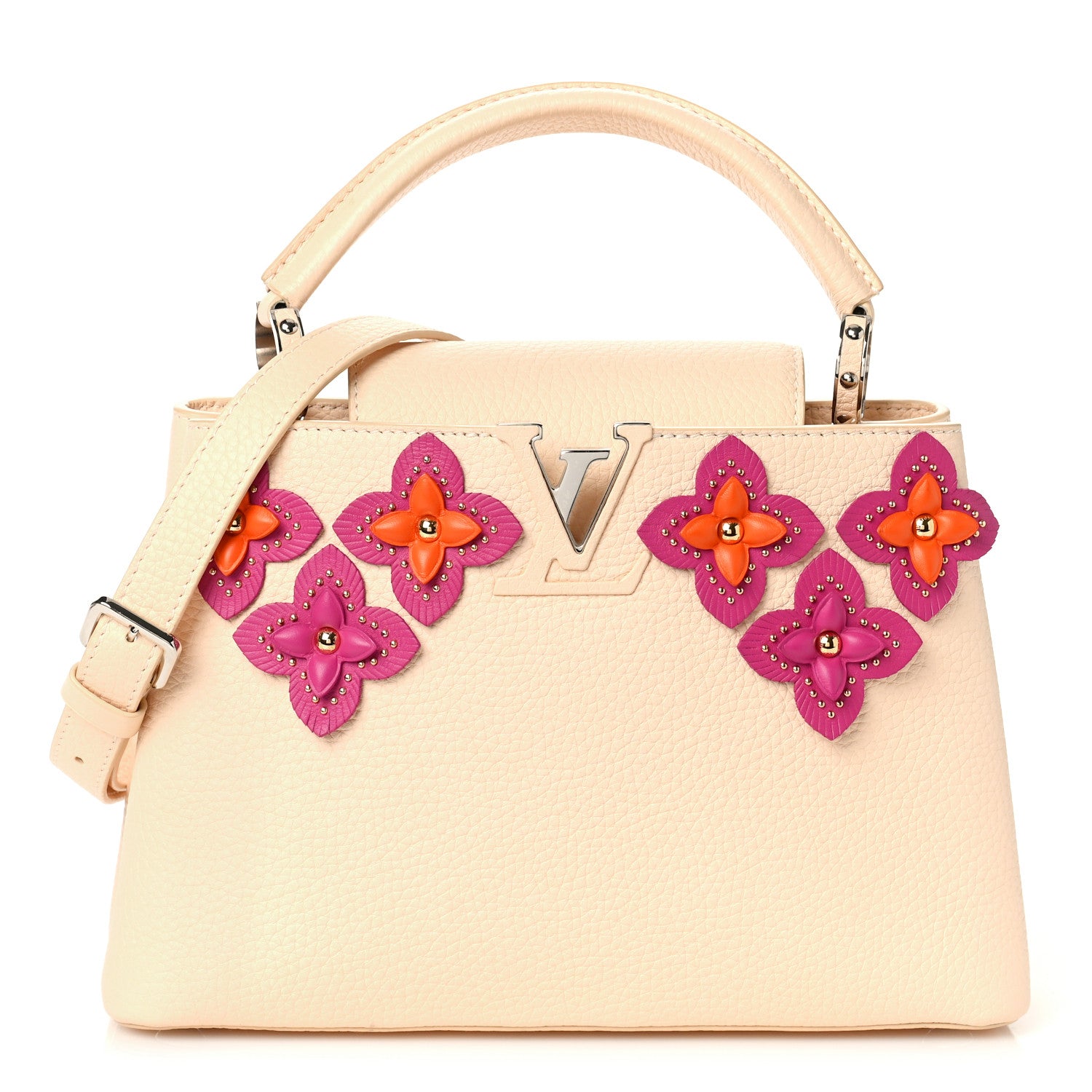 Louis Vuitton Taurillon Mechanical Flowers Capucines BB Dune 1 of 8