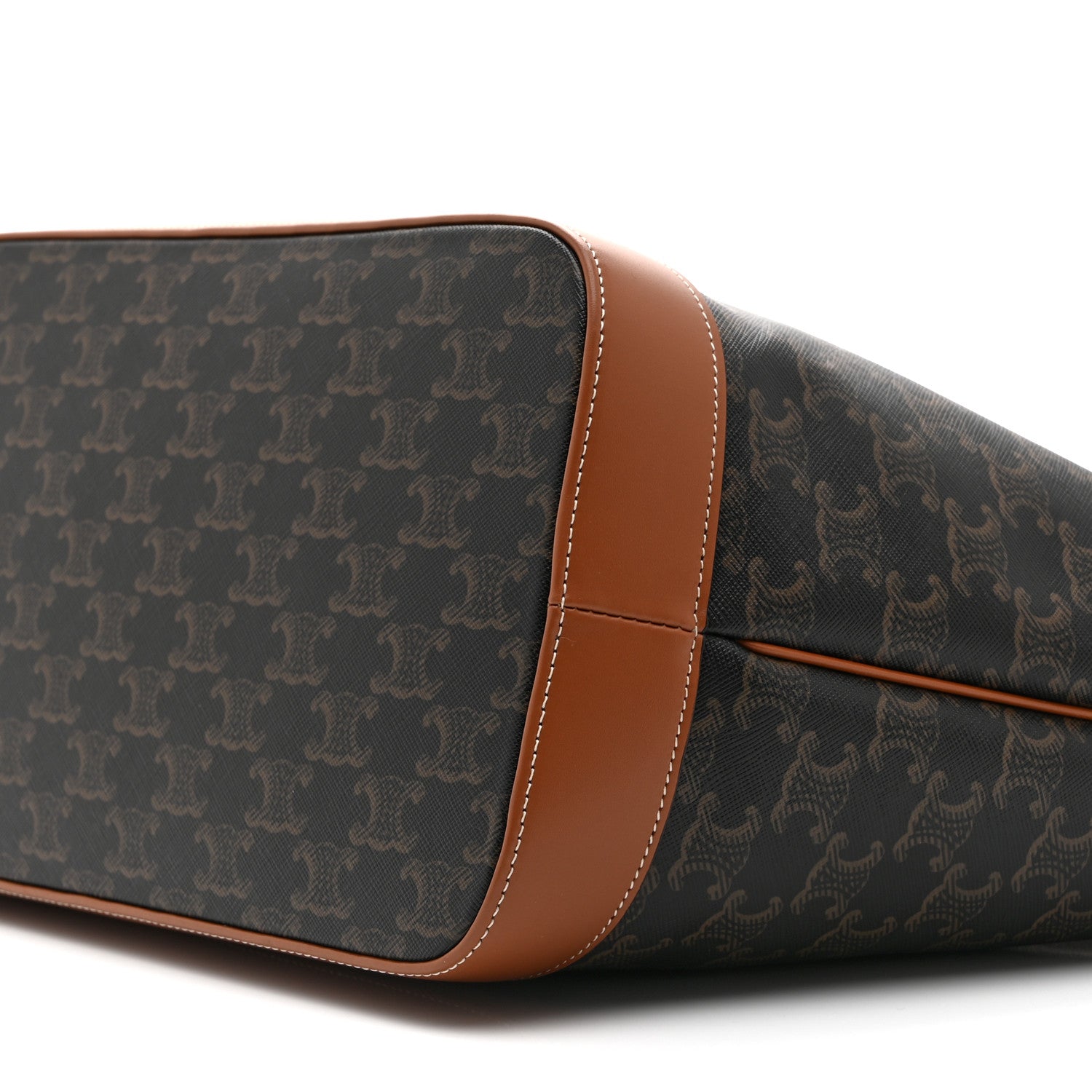 Celine Triomphe Canvas Calfskin Medium Cabas Bag Tan 11 of 11