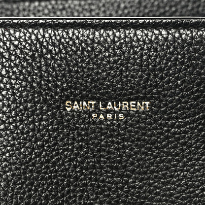 Saint Laurent Grained Calfskin Small Supple Sac De Jour Black 8 of 13