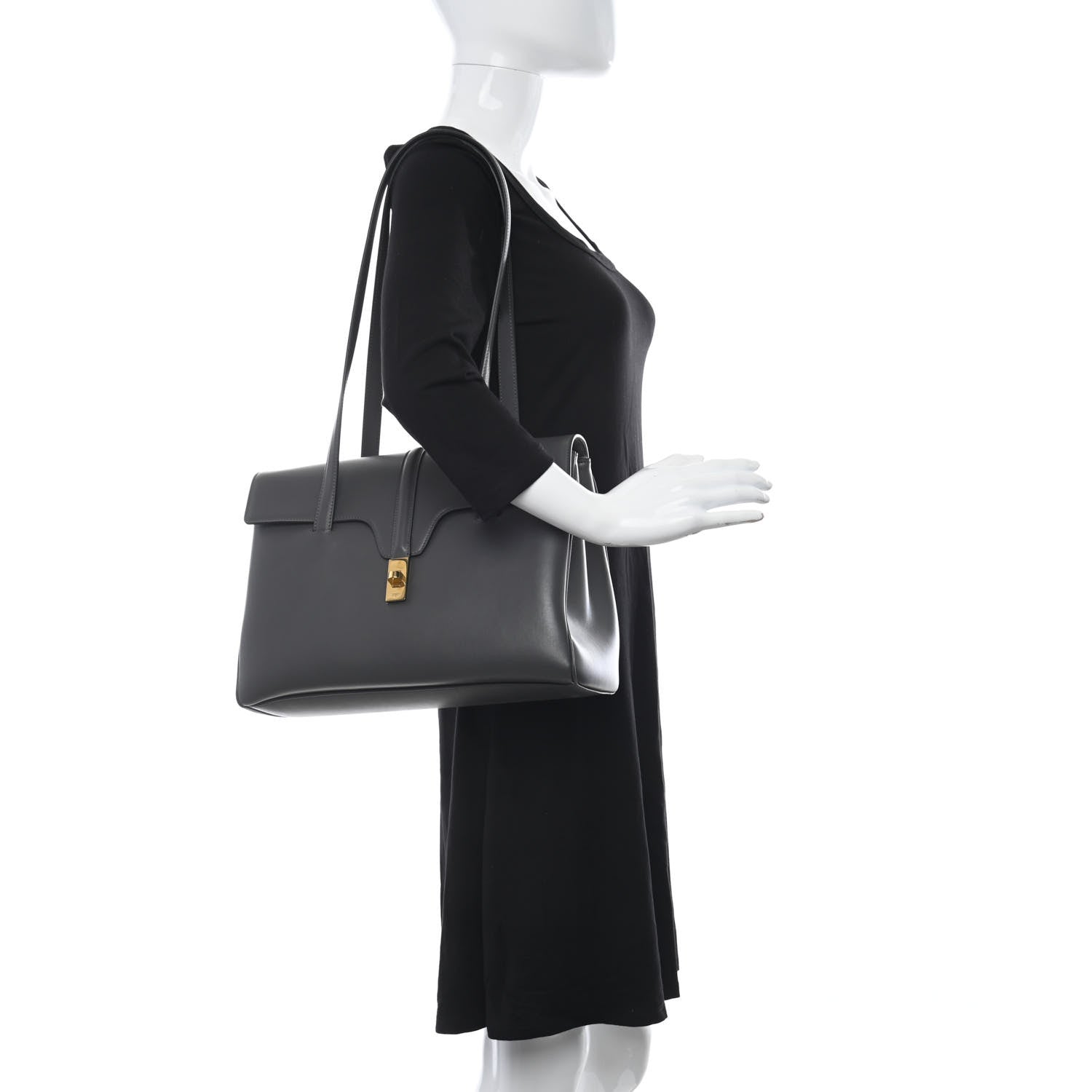 Celine Calfskin Medium Soft 16 Bag Anthracite 2 of 11