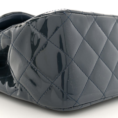 Chanel Patent Quilted Jumbo Double Flap Navy 9 of 14