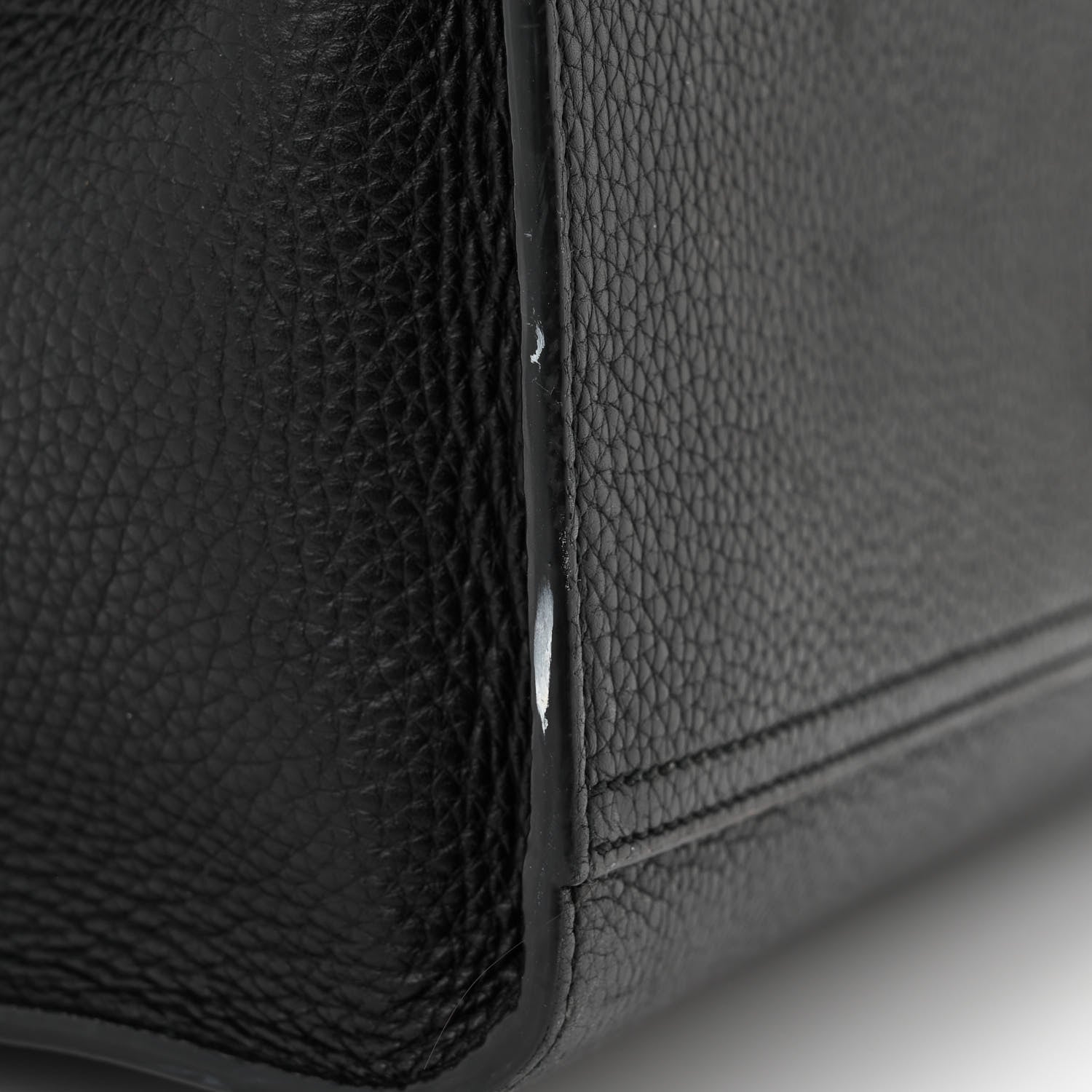 Gucci Calfskin Medium GG Marmont Top Handle Bag Black 11 of 12