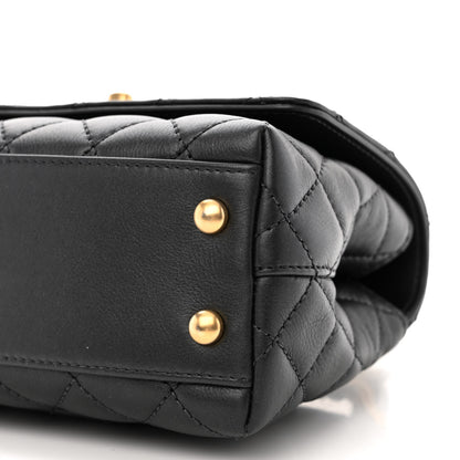 Chanel Calfskin Strass Quilted Extra Mini Coco Handle Flap Dark Grey 12 of 14