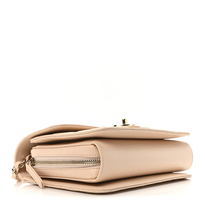 Chanel Caviar Quilted Large Like A Wallet Flap Light Beige 7 of 19