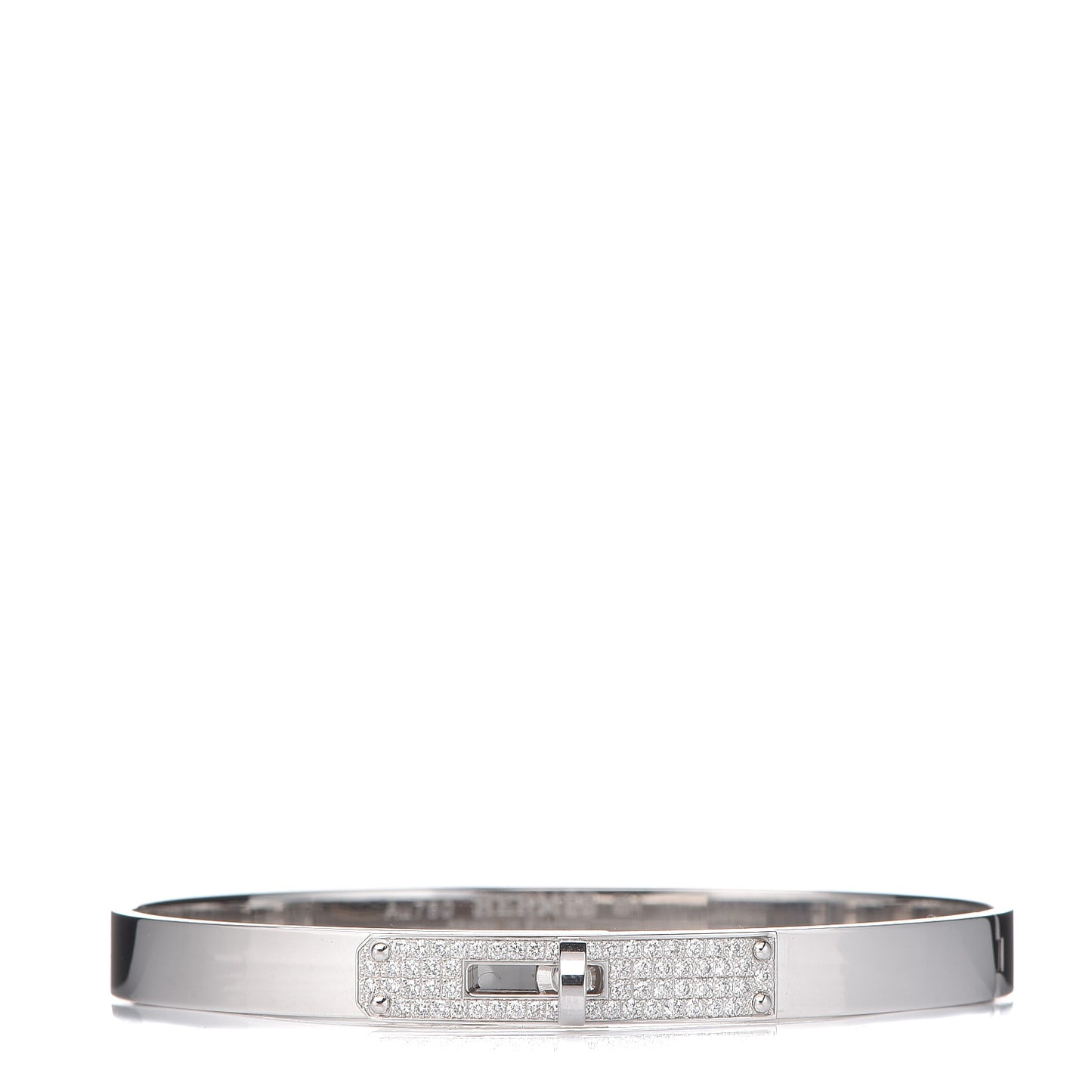 18K White Gold Diamond PM Kelly Pave Bracelet SH