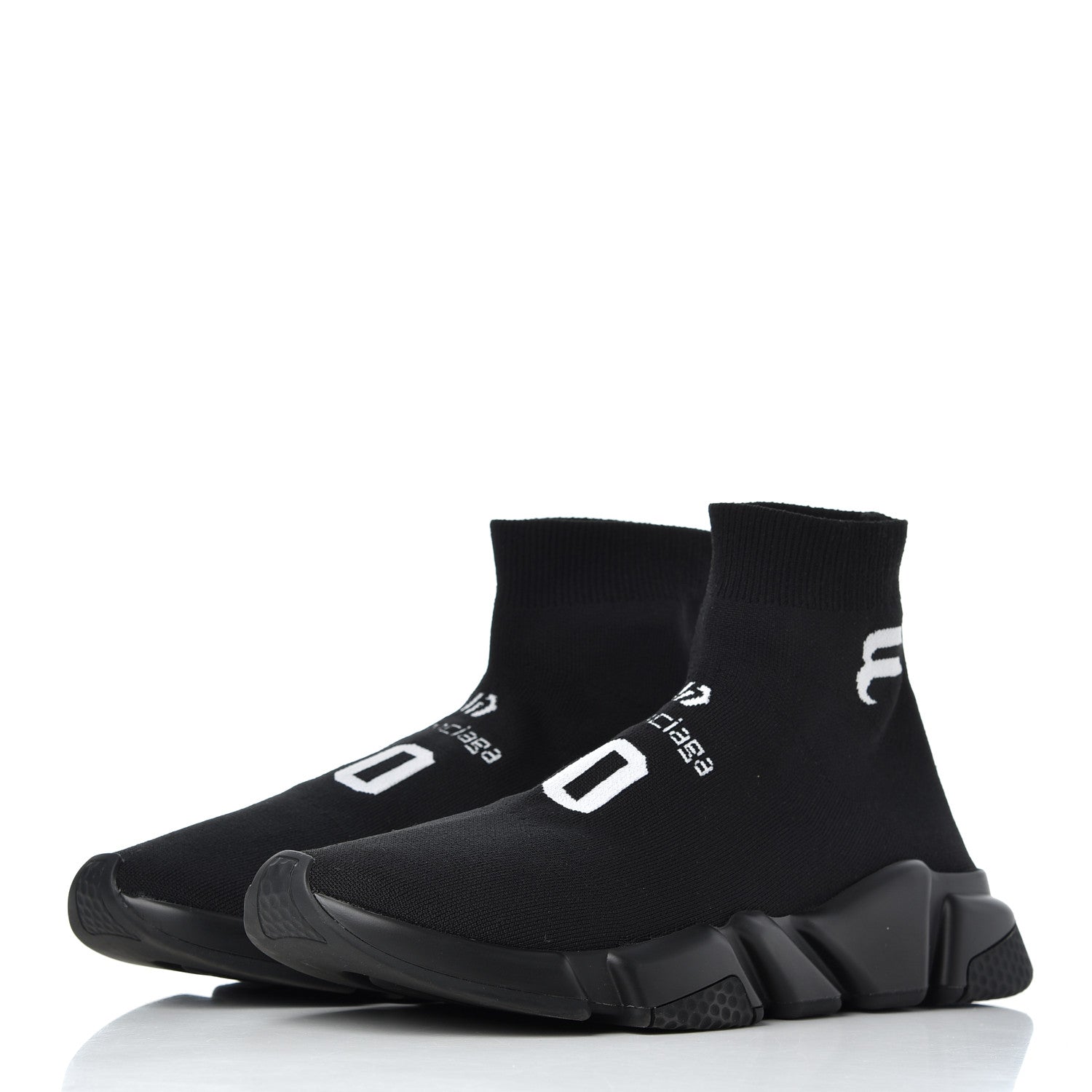 Balenciaga Neoprene Knit Soccer Mens Speed Sneakers 42 Black 3 of 9