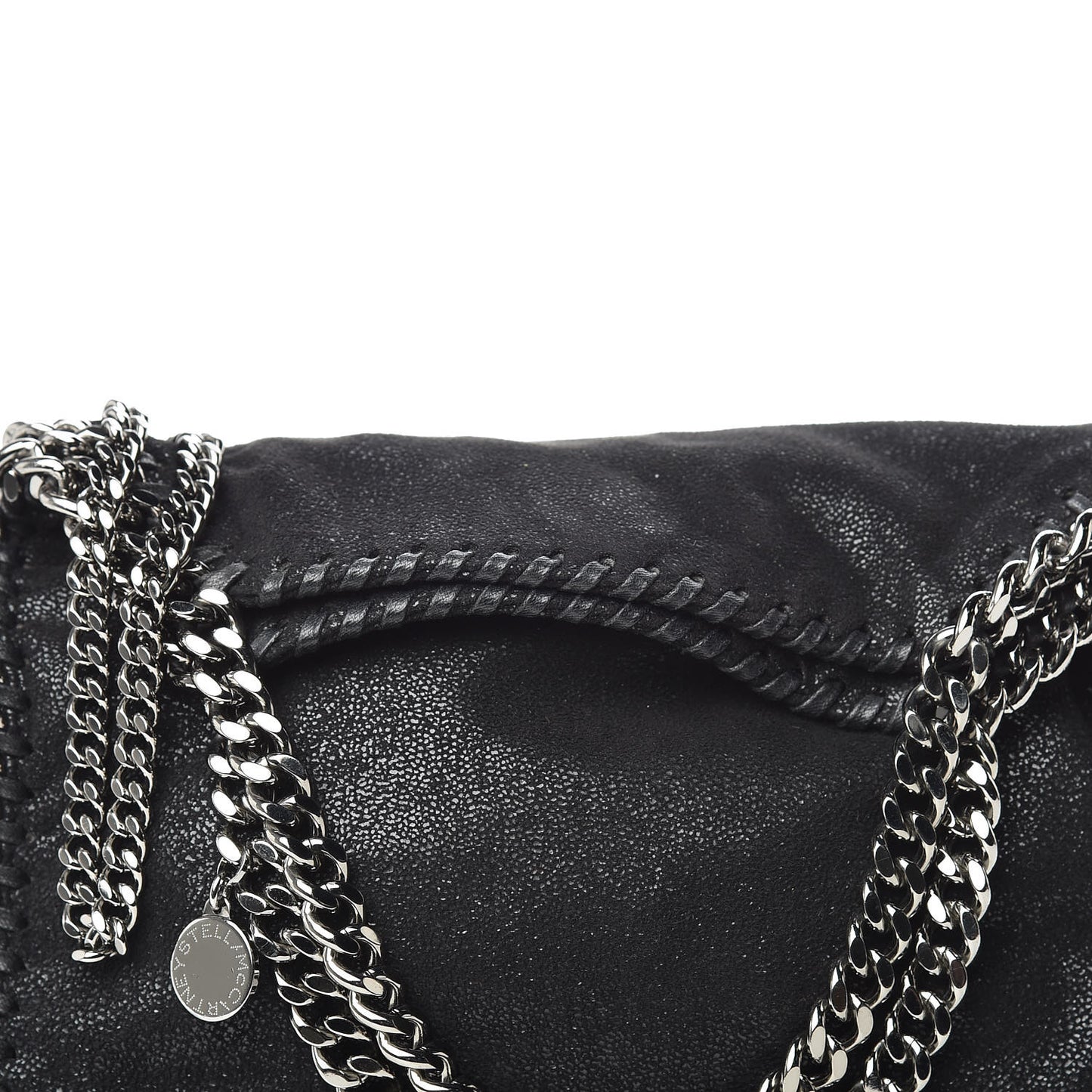 Shaggy Deer Mini Falabella Fold Over Tote Black