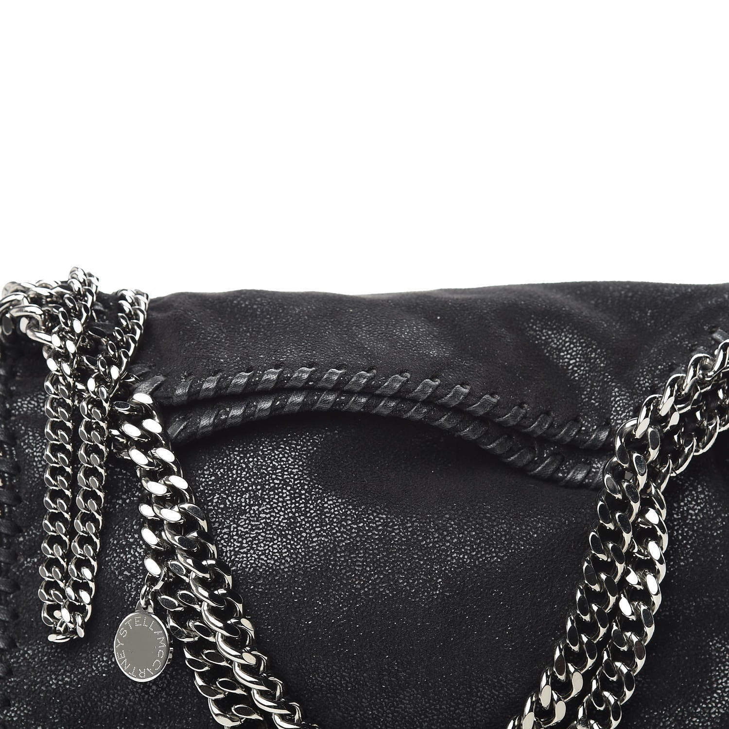 Stella McCartney Shaggy Deer Mini Falabella Fold Over Tote Black 10 of 10