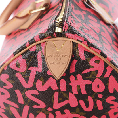 Louis Vuitton Monogram Graffiti Speedy 30 Fuchsia 9 of 9