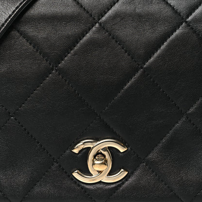 Chanel Lambskin Quilted Small Chain Rows Flap Black 9 of 11