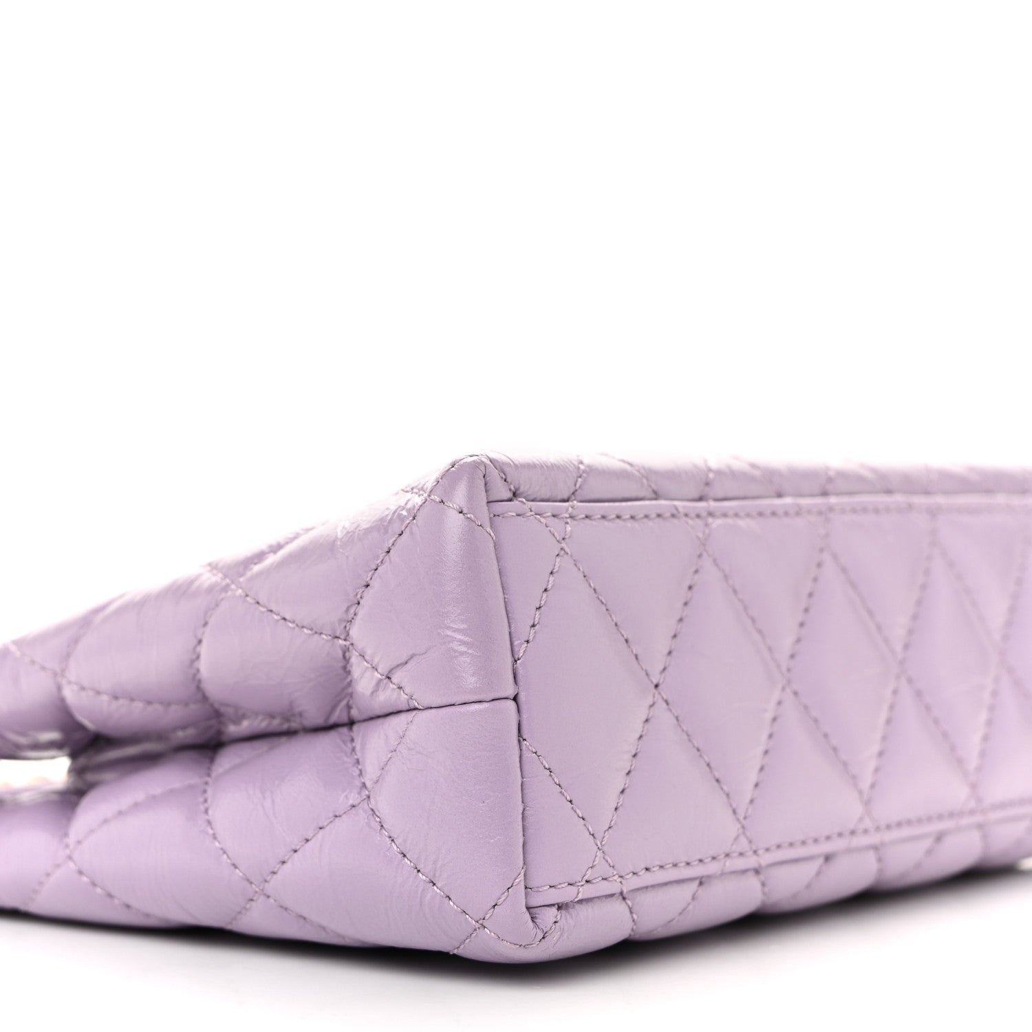 Chanel Shiny Aged Calfskin Quilted Nano Kelly Shopper Lilac 17 of 19