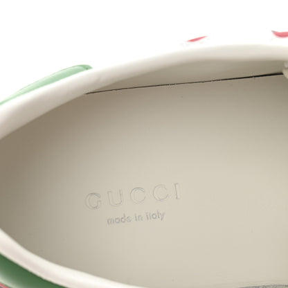 Gucci Calfskin Miro Soft Web Heart Cut Out Womens Ace Sneakers 39 White Light Hibiscus Red New Shamarock 8 of 10
