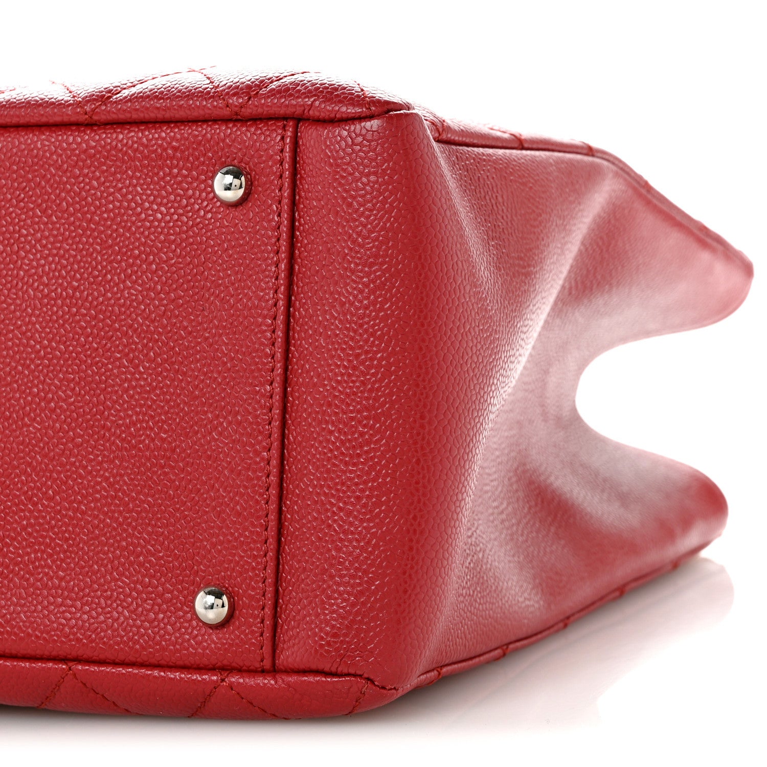 Chanel Caviar Quilted XL Grand Shopping Tote GST Red Red 11 of 13