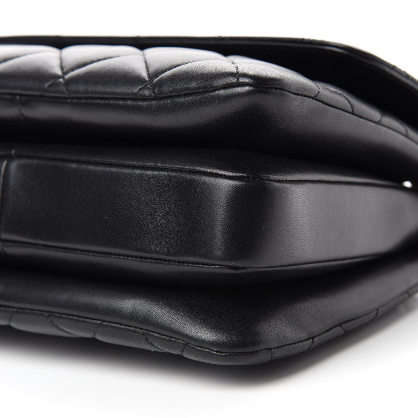 Lambskin Quilted Small Trendy CC Dual Handle Flap Bag Black
